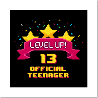 13th Birthday Level Up 13 official teenager Posters and Art